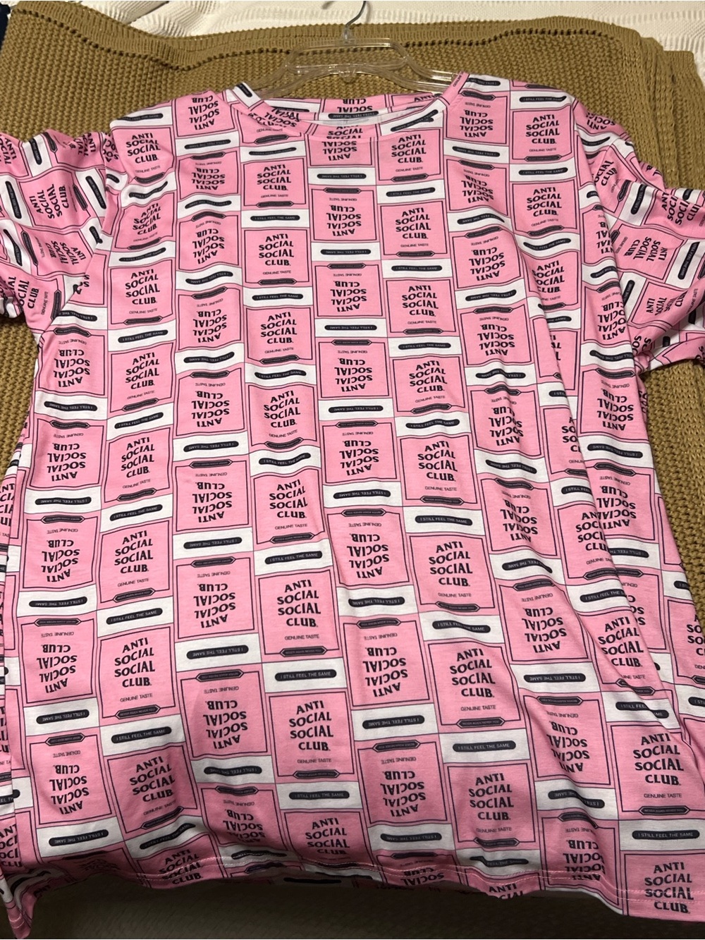 Anti Social Social Club Pink All-Over Logo Tee